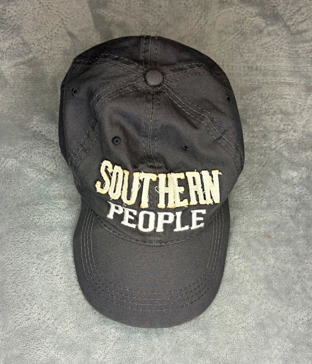 We People Southern People Gray Baseball Cap Strapback Hat Distressed Unisex